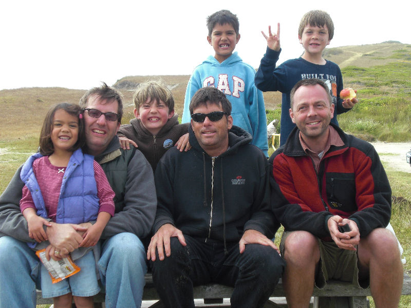 Dads at the beach on Father's Day
